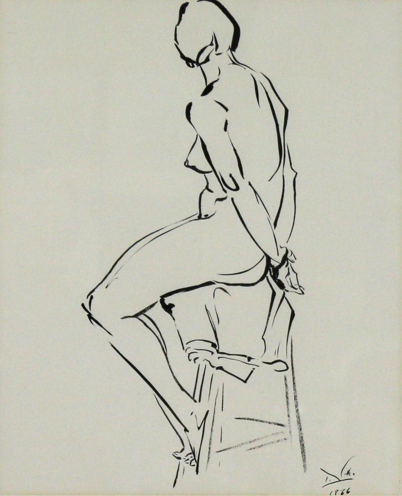 Illingworth Holey (Buck) Kerr (1905-1989) - Seated Nude; 1966