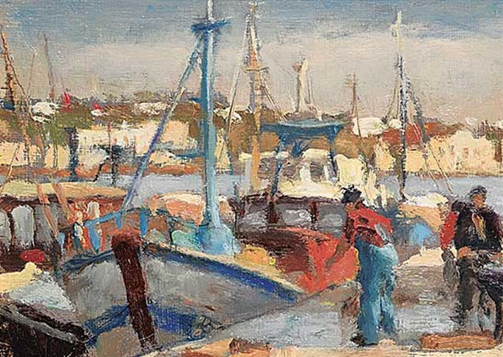 Antoine Bittar (1957) - Fishing Boats - Casablanca, Morocco