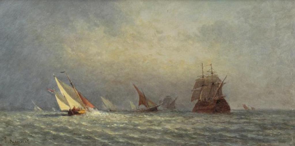 Louis Mennet (1829-1875) - Marine Scene