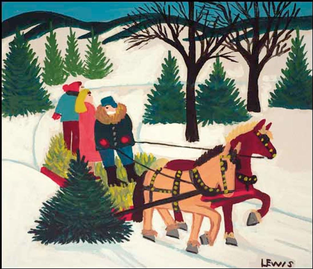 Maud Kathleen Lewis (1903-1970) - Bringing Home the Christmas Tree