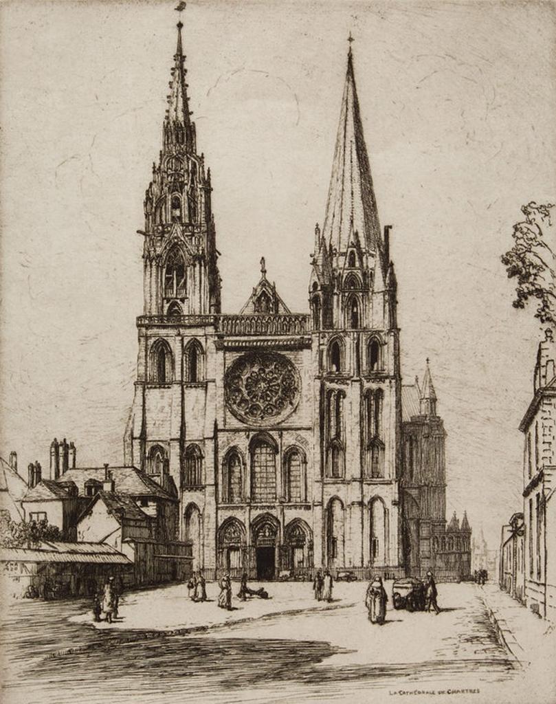 Caroline Helena Armington (1875-1939) - La Cathédrale de Chartres