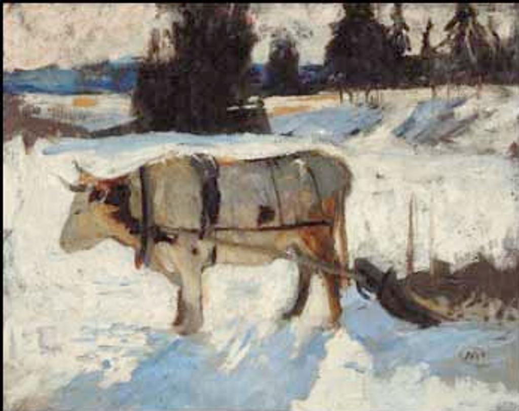 Maurice Galbraith Cullen (1866-1934) - Ox in Snow