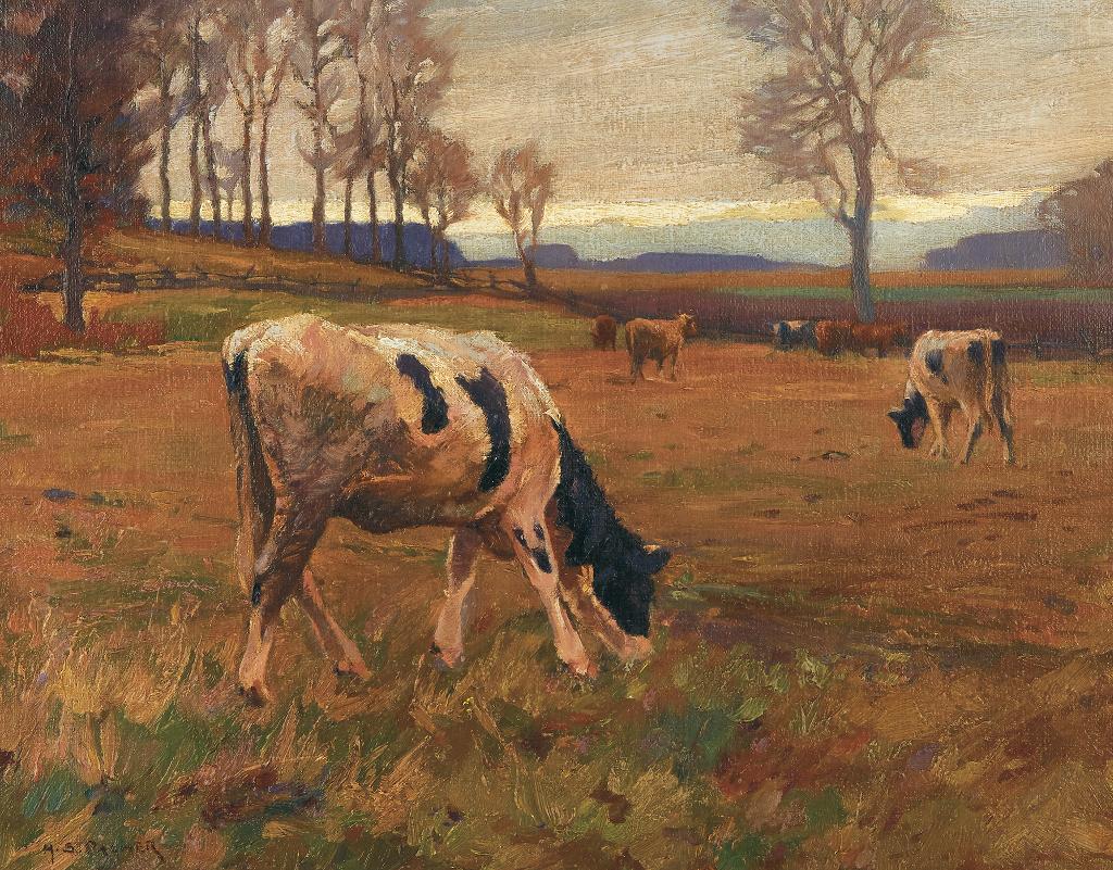 Herbert Sidney Palmer (1881-1970) - Cattle Grazing