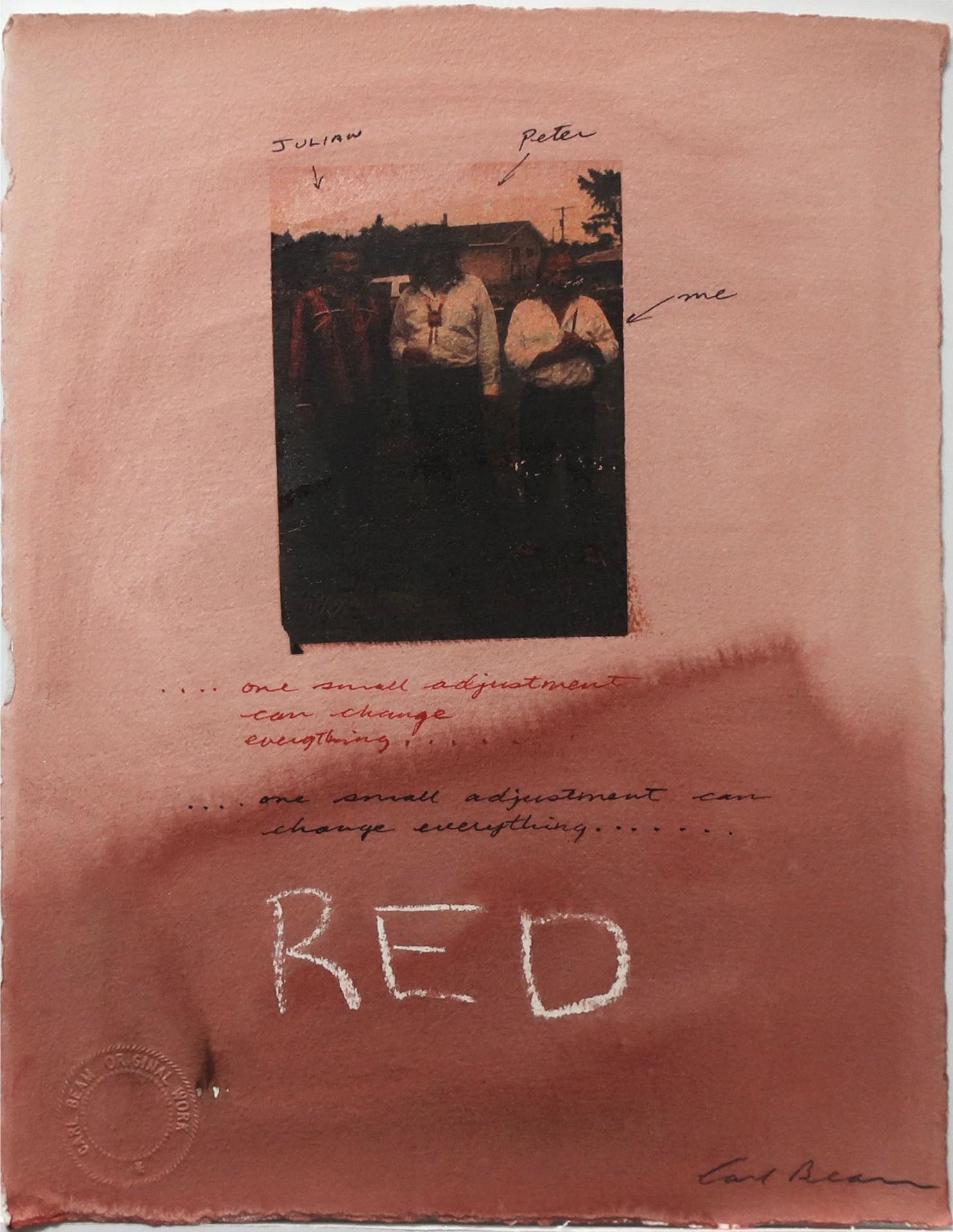 Carl Beam (1943-2005) - Red (One Small Adjustment Can Change Everything)