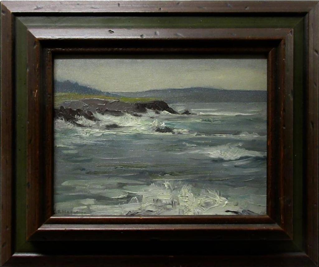 Clara Sophia Hagarty (1871-1958) - Crashing Surf At Dusk