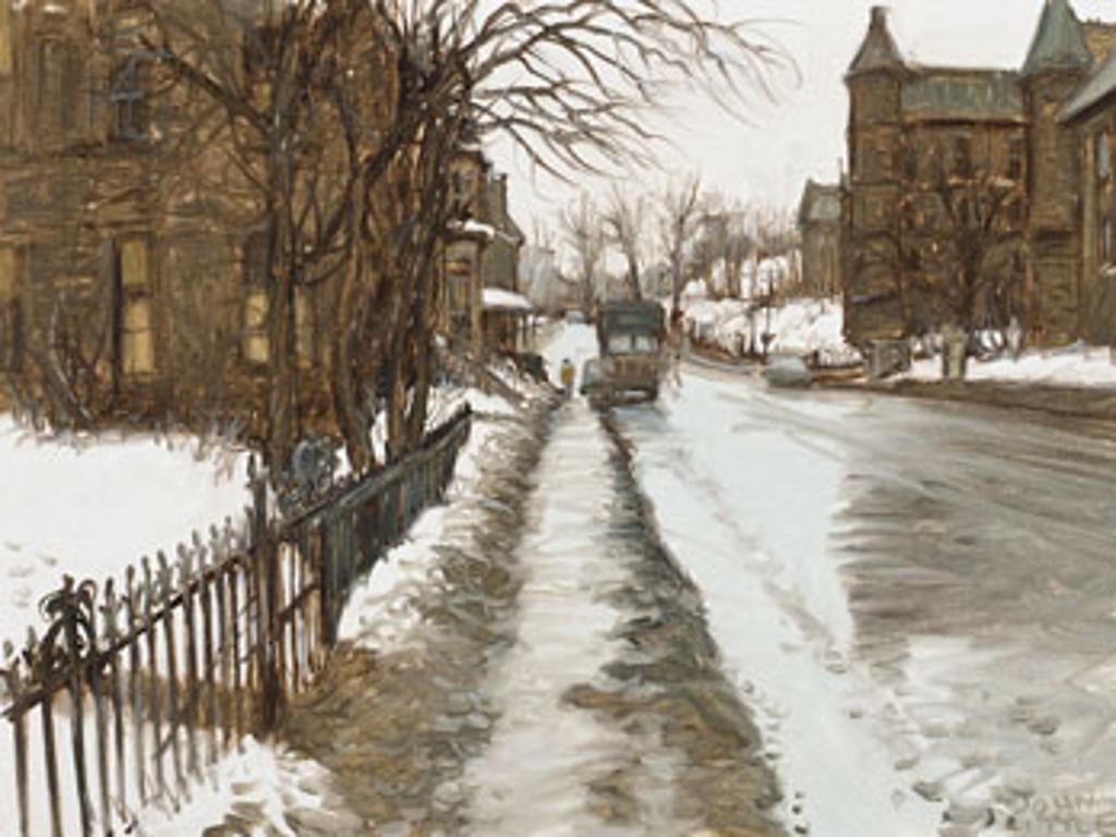 John Geoffrey Caruthers Little (1928-1984) - Pine Avenue at University, the Arrival of Spring, March 1976