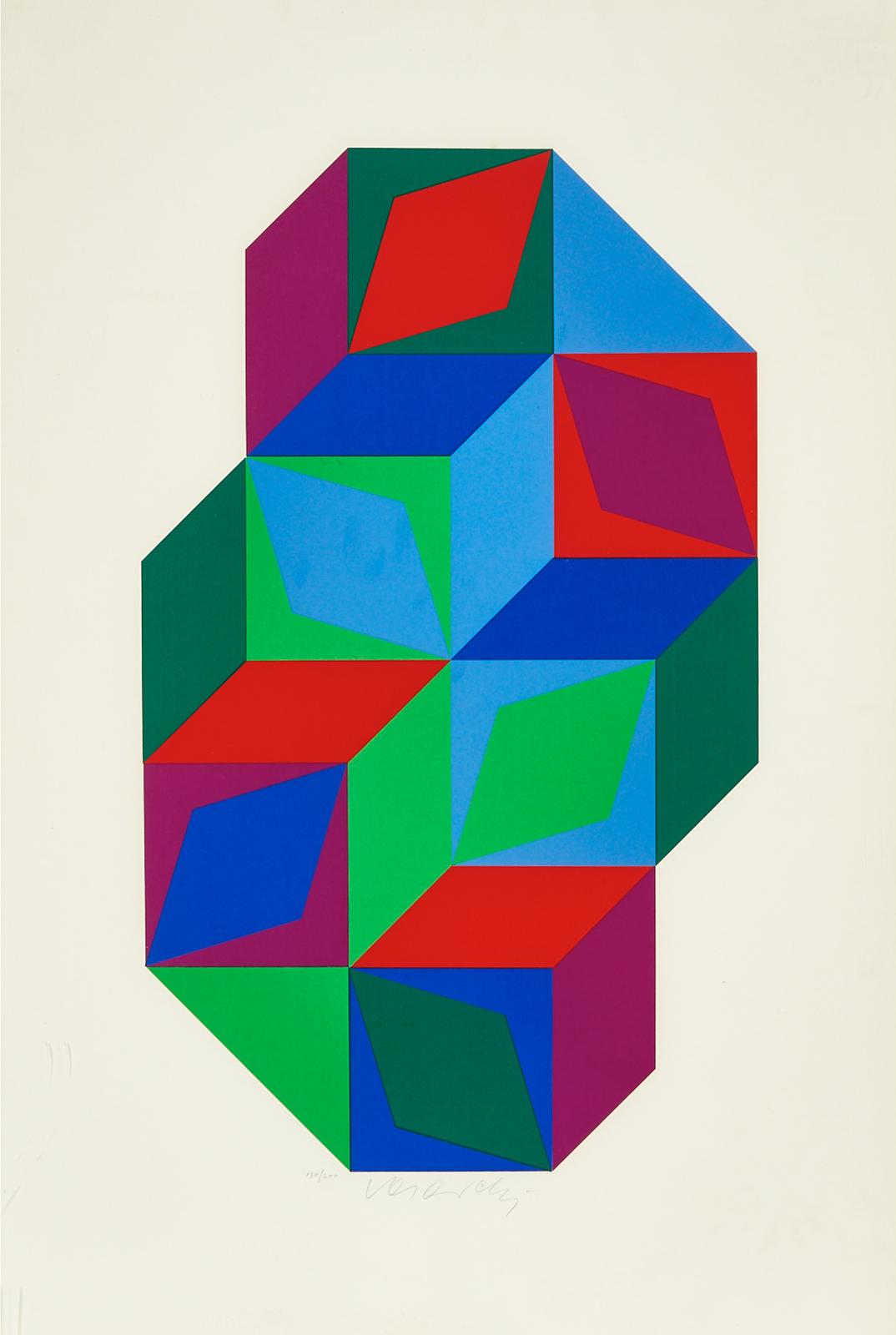 Victor Vasarely (1906-1997) - Untitled For L'art Livant (Cover Illustration For The Exhibition Catalogue 