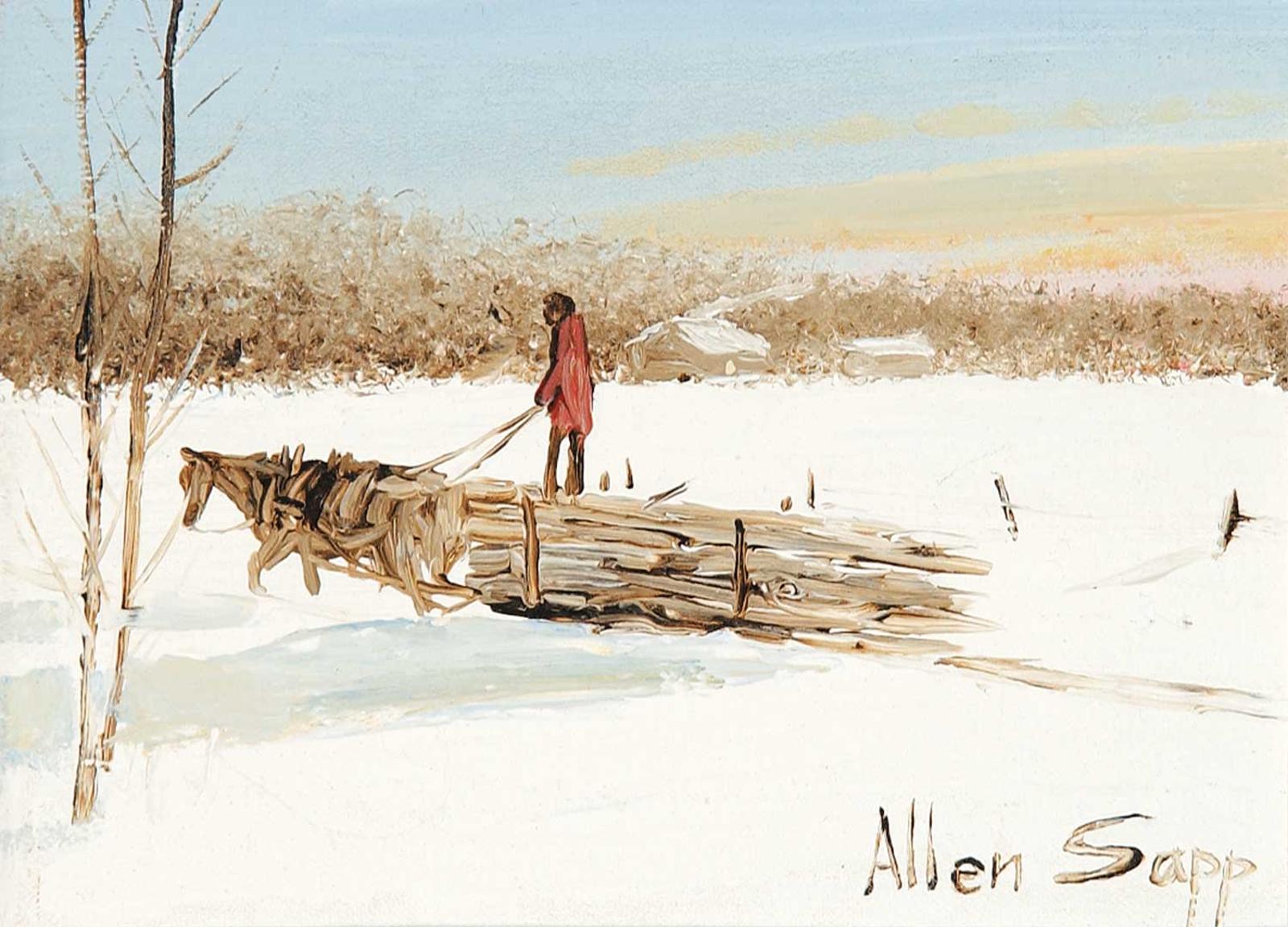 Allen Fredrick Sapp (1929-2015) - Untitled - Hauling Wood