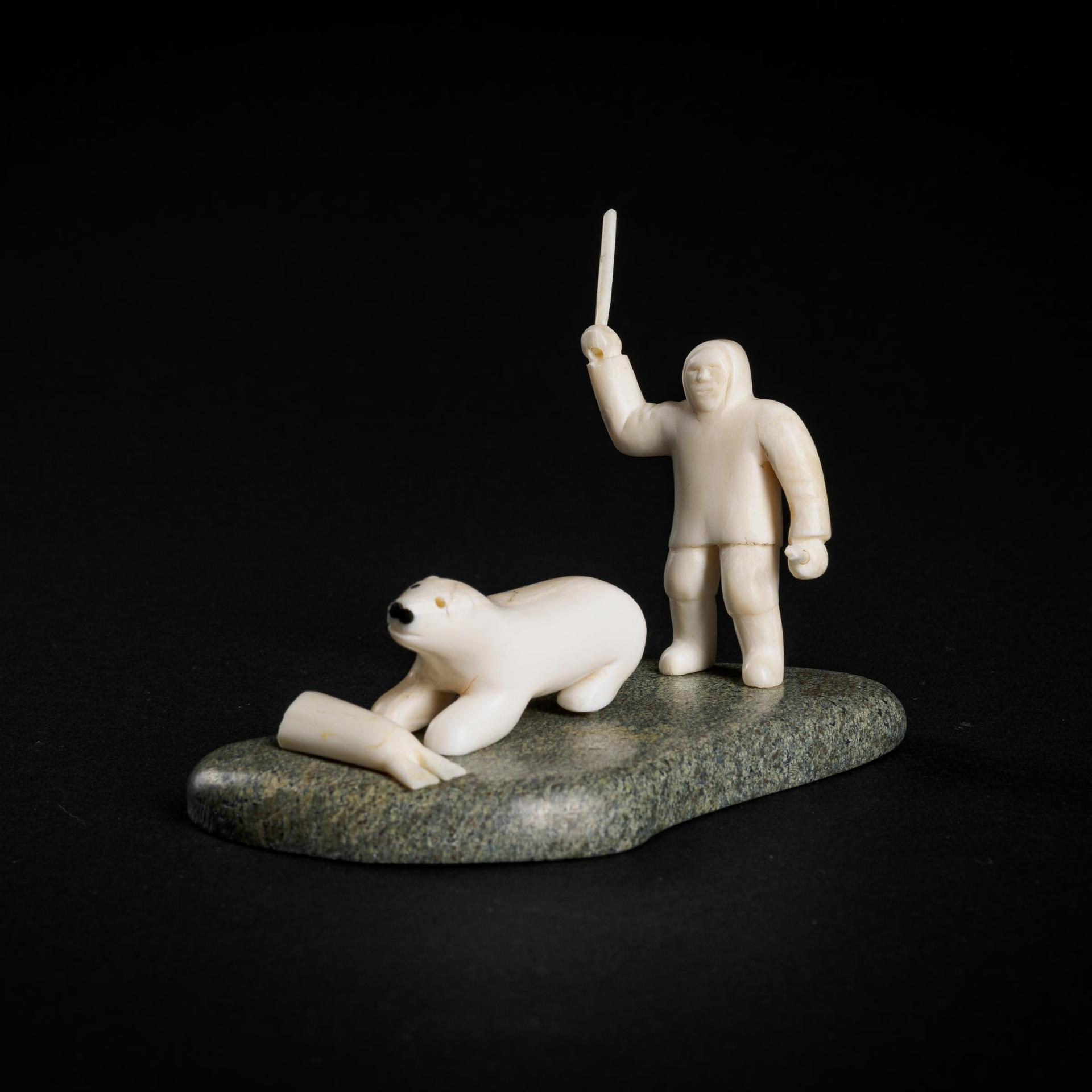 Mark Tungilik (1913-1986) - Hunter With Seal And Bear