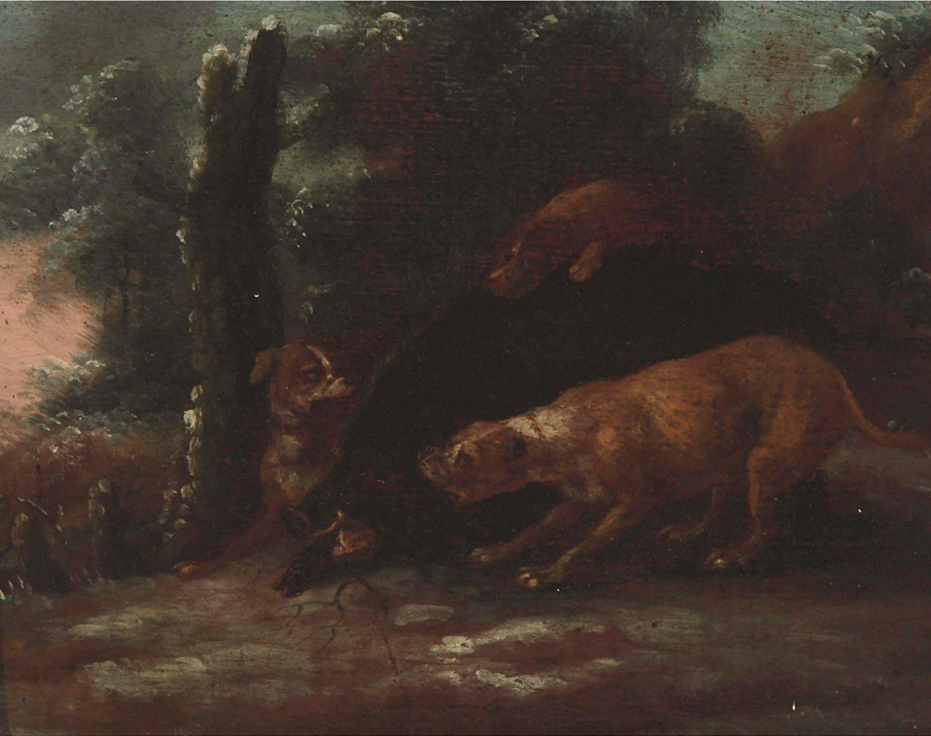 Manner of James Ward (1769) - Three Dogs Attacking Boar