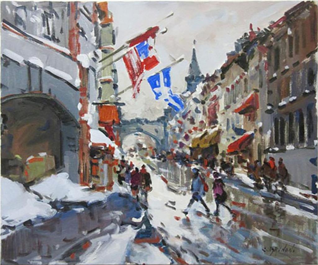 Serge Brunoni (1938-2020) - Quebec La Porte Et La Rue St. Louis