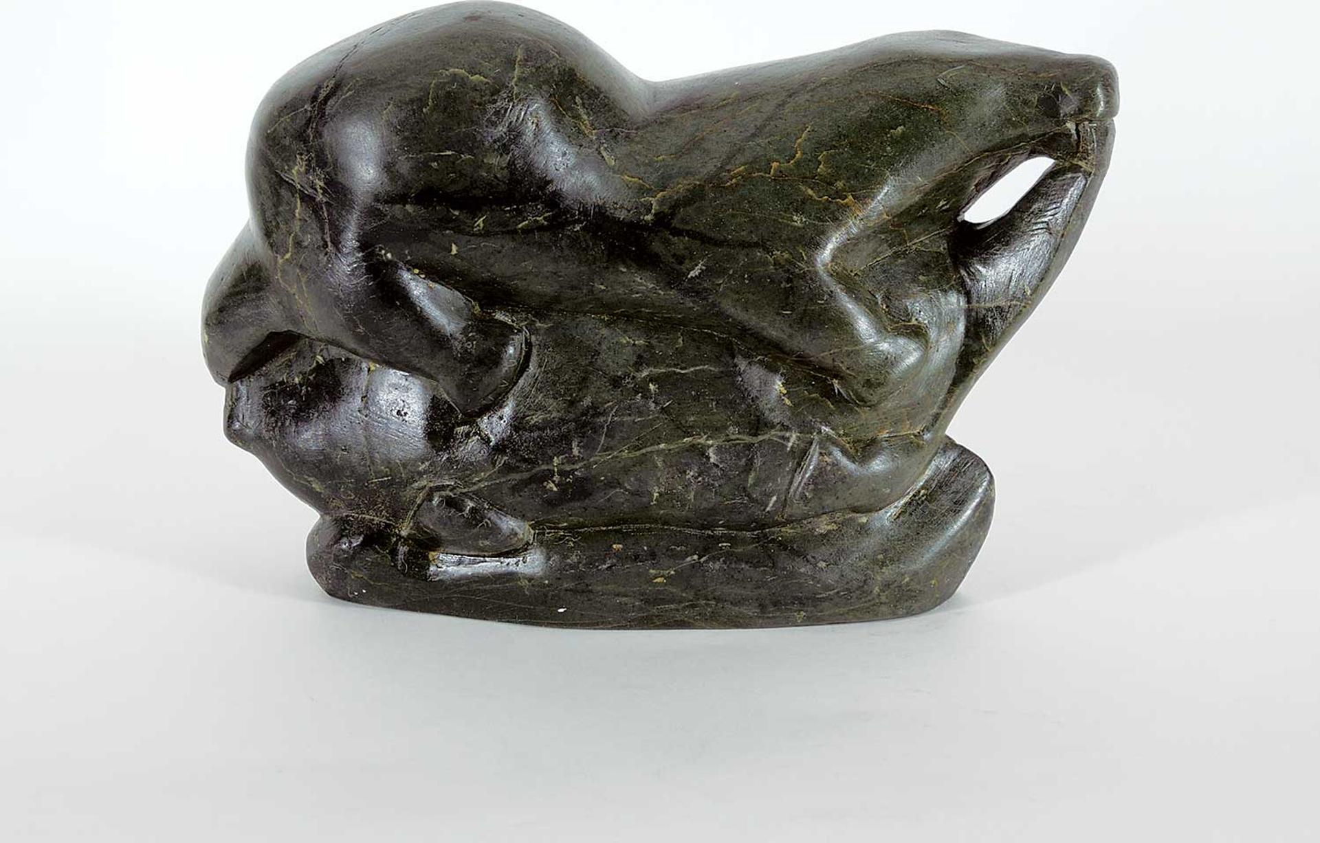 Lukasi Kanarjua Qinuajua (1937) - Untitled - Otter and Seal