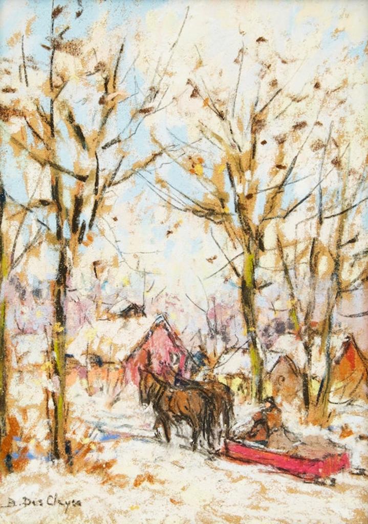 Berthe Des Clayes (1877-1968) - Untitled, Farm in Winter