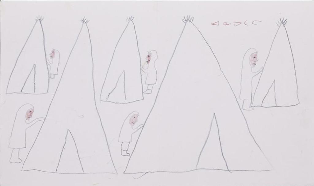 Luke Anowtalik (1932-2006) - Each Untitled (Building Summer Tents;hunting By Komatik With Drum Dancers)