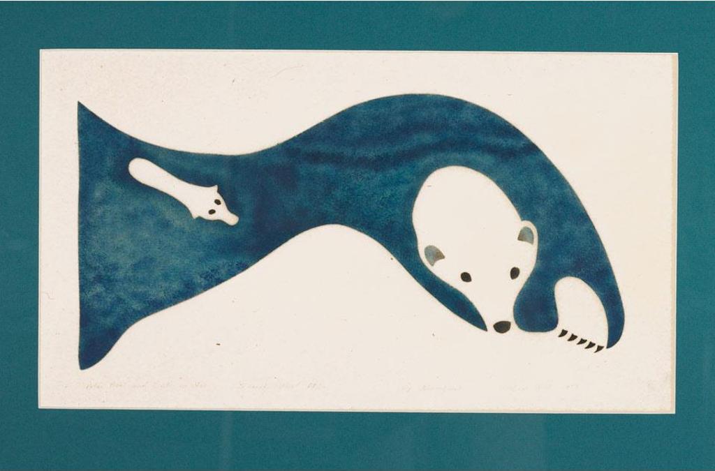 Niviaxie (1908-1959) - Polar Bear And Cub In Ice