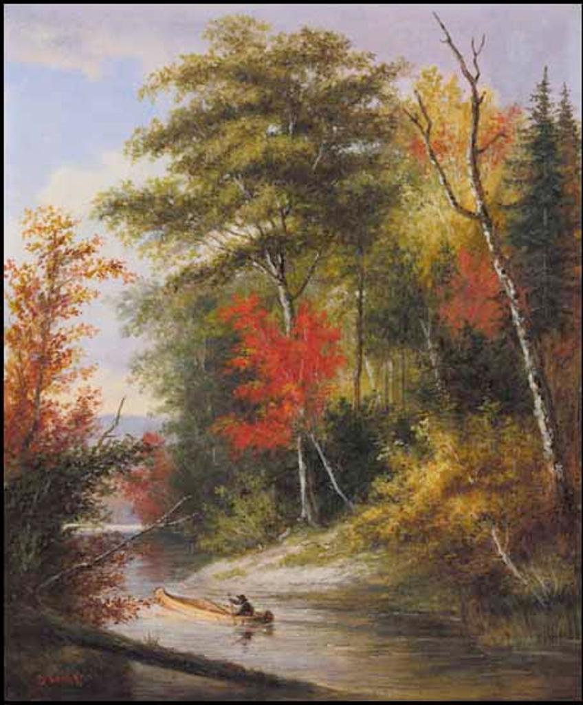 Cornelius David Krieghoff (1815-1872) - Autumn, Lake St. Charles
