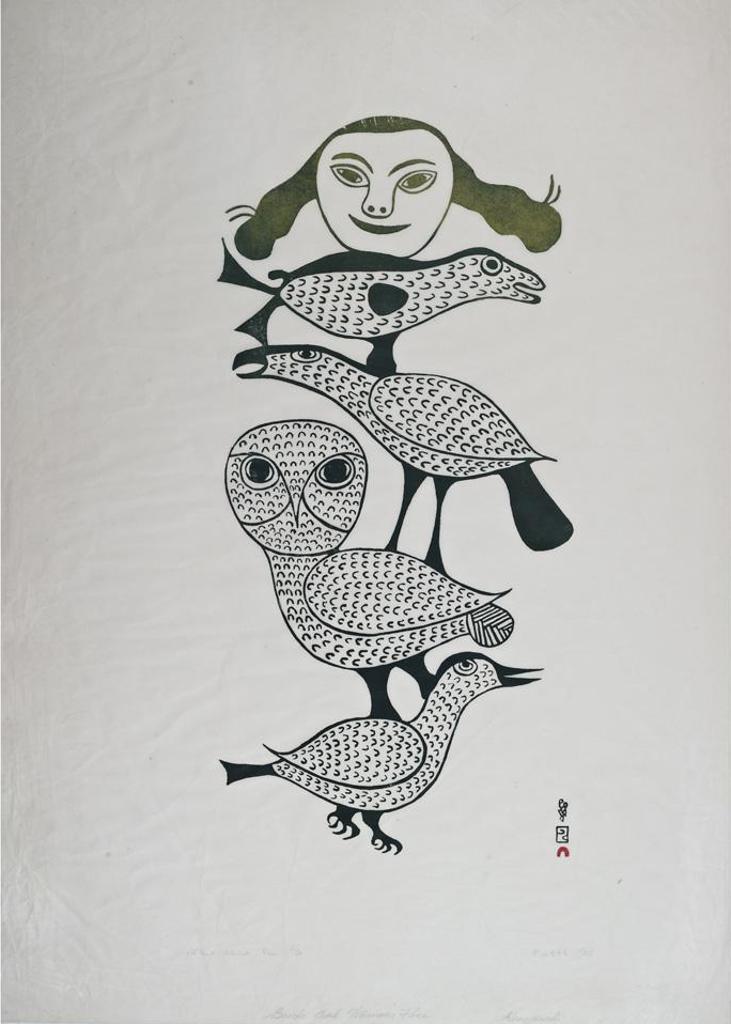 Kenojuak Ashevak (1927-2013) - Bird And Woman’S Face