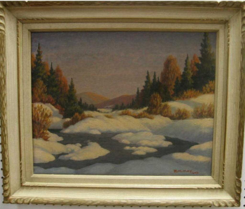 P. Moreland May - Winter River Scene