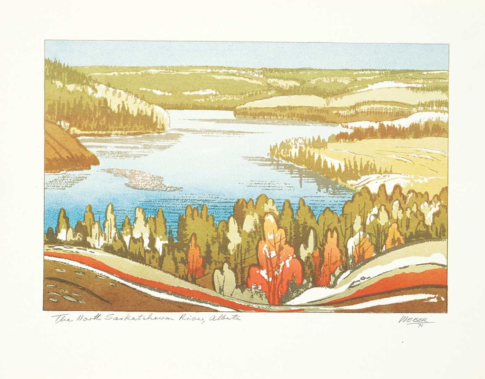 George Weber (1907-2002) - The North Saskatchewan River, Alberta