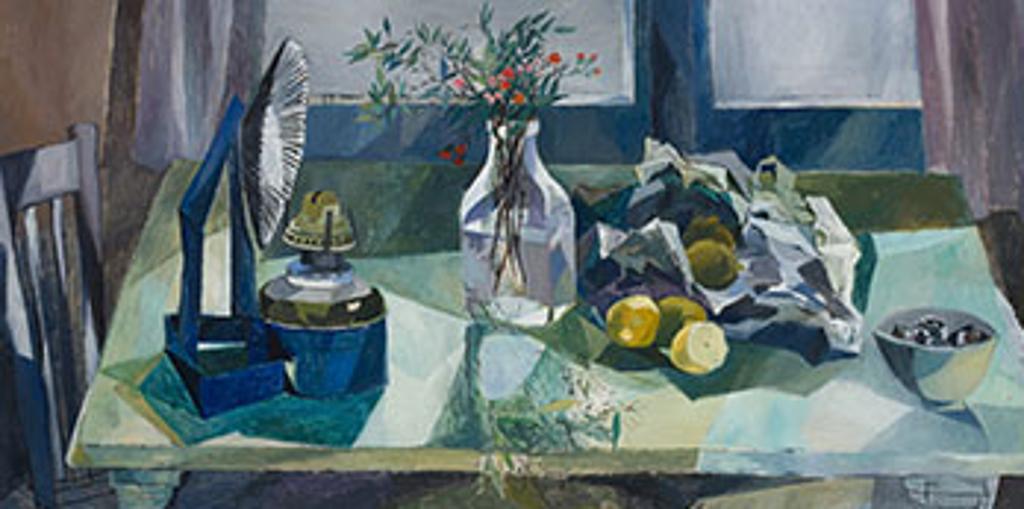 Betty Roodish Goodwin (1923-2008) - Still Life with Lamp and Lemons