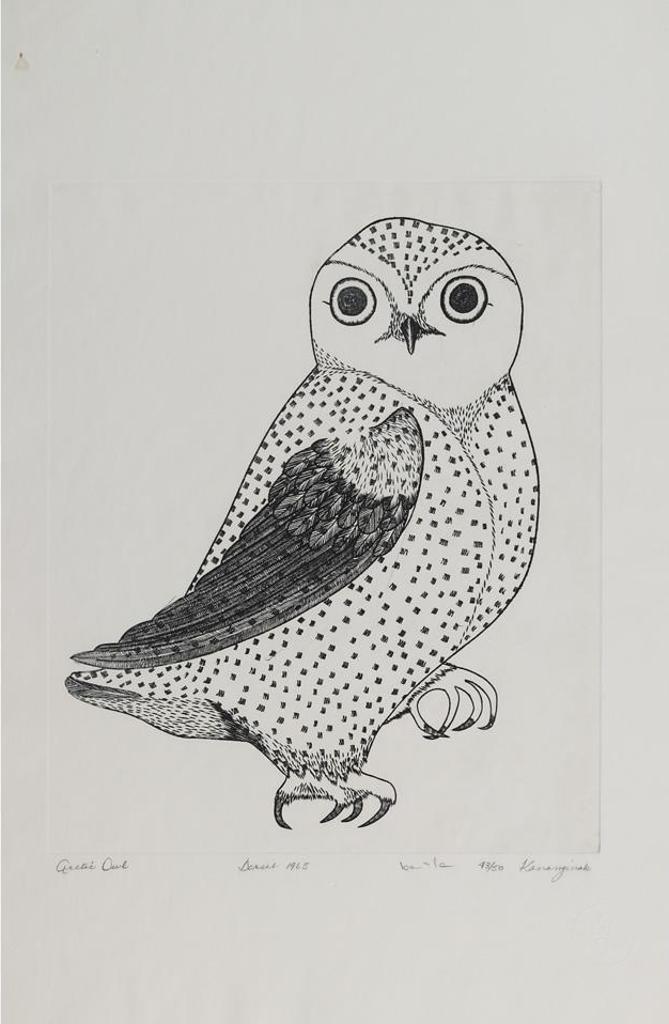 Kananginak Pootoogook (1935-2010) - Arctic Owl