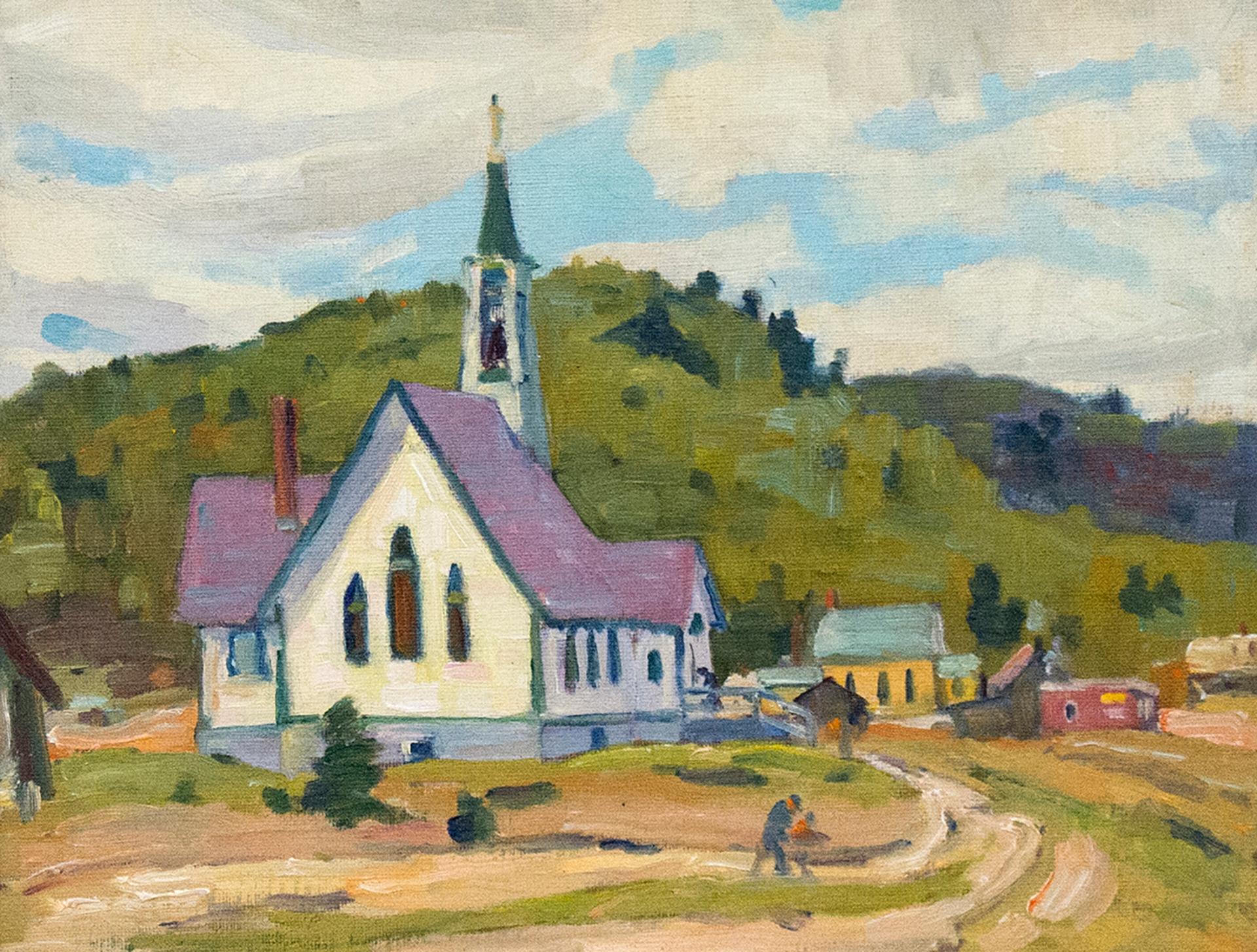 Bernice Fenwick Martin (1902-1999) - Church at Coboconk, Ont.