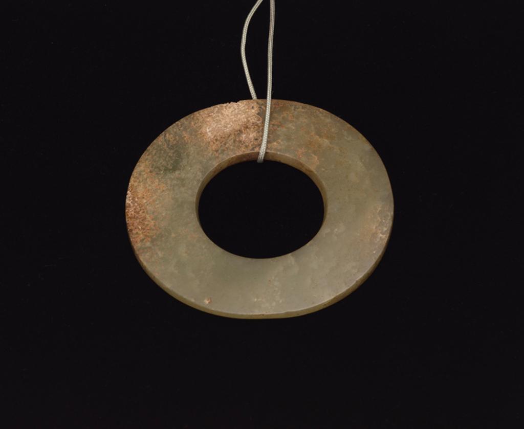 Chinese Art - A Chinese Mottled Green Jade Disc, Huan, Western Zhou Dynasty
