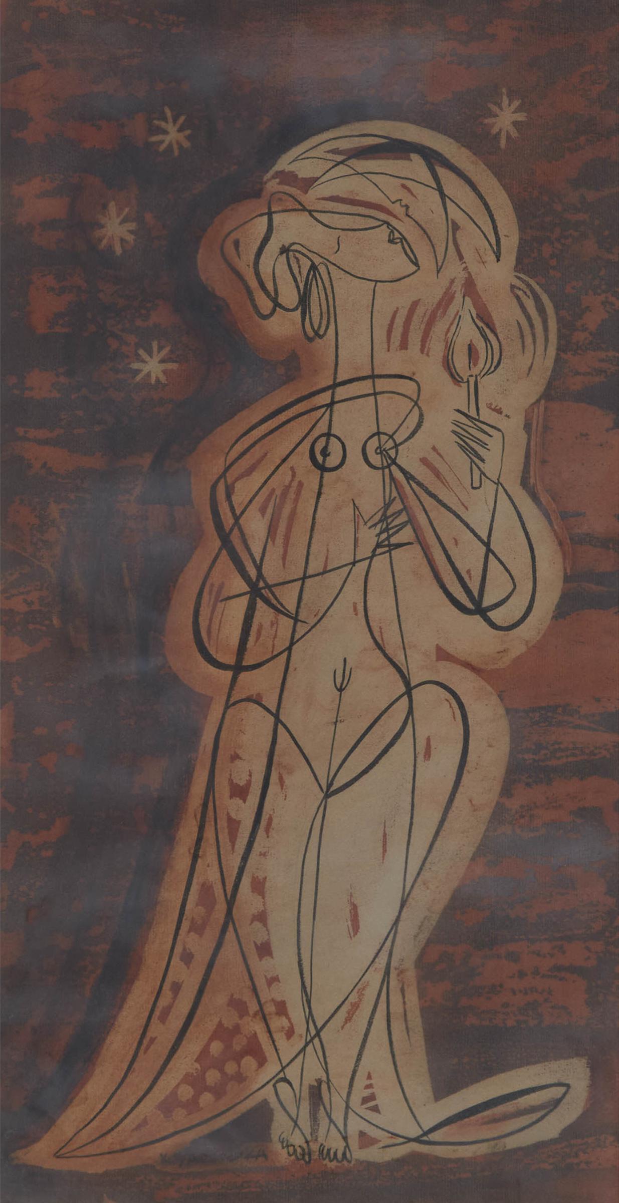 Krystyna Sadowska - Untitled (Woman Kissing The Moon)