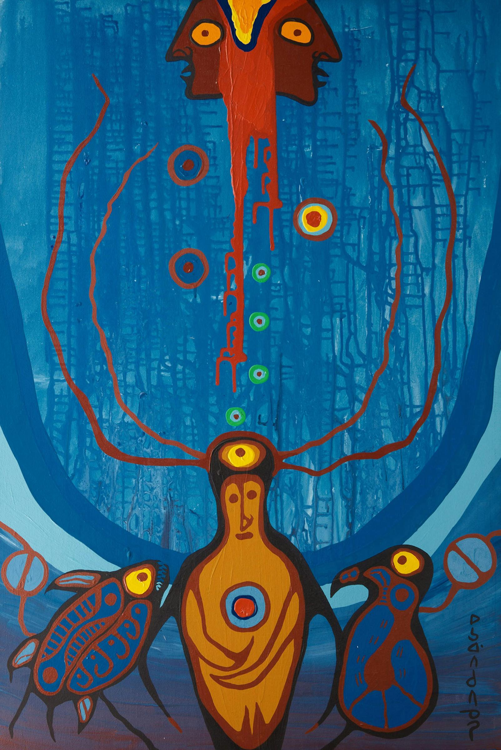 Norval H. Morrisseau (1931-2007) - Door to Astral Heaven