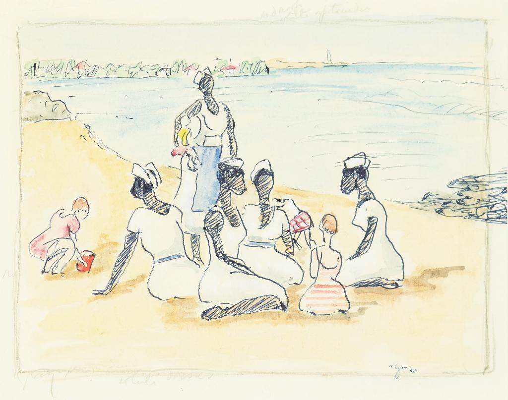 John Goodwin Lyman (1886-1967) - Nannies on the Beach