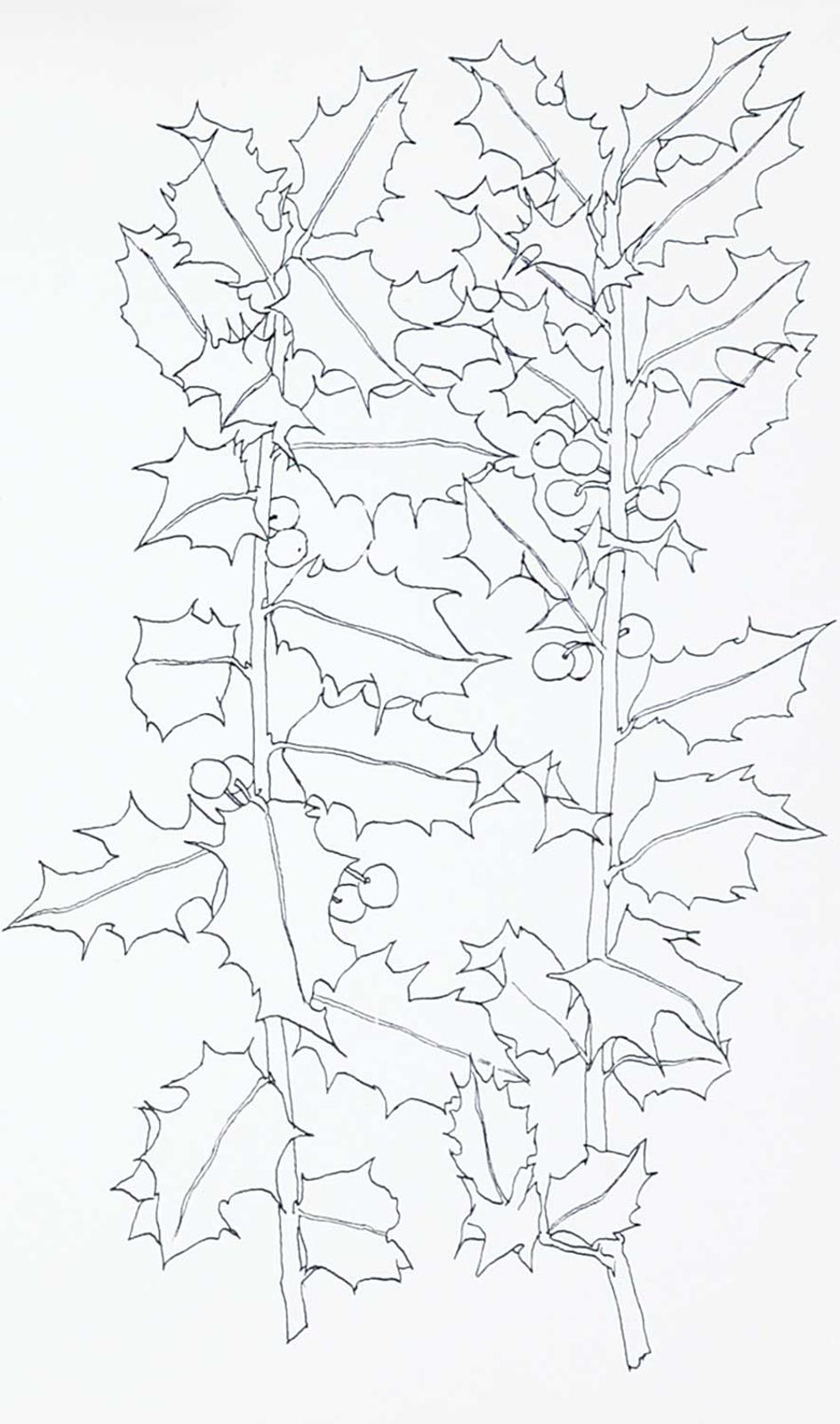 Gordon Applebee Smith (1919-2020) - Untitled - Holly Branches