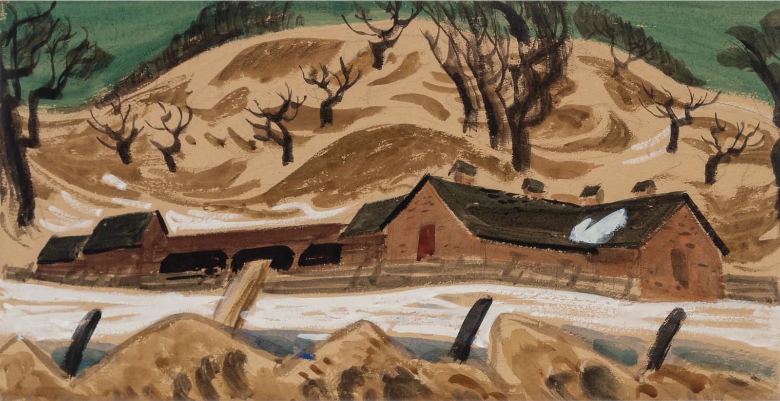 Jack Hamilton Bush (1909-1977) - March Snow, Hogg's Hollow, March 1947
