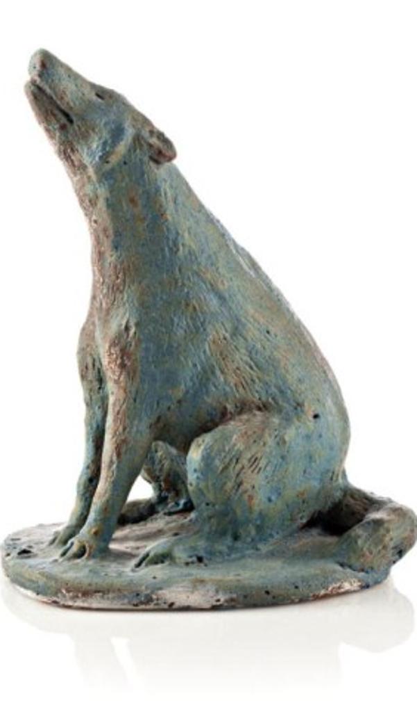 Michael Angutituak (1912) - Dog, ca. 1968, Ceramic and colour, 7.75 x 6.25 x 4.25 in,