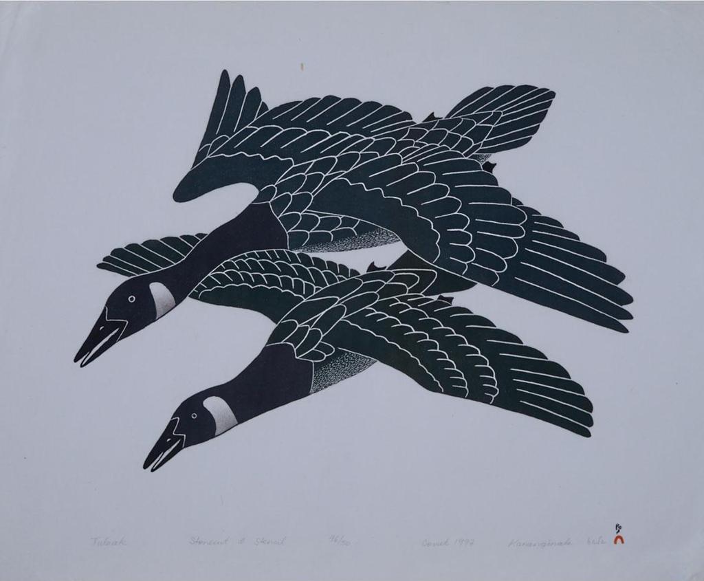 Kananginak Pootoogook (1935-2010) - Tulaak (Migrating Geese)