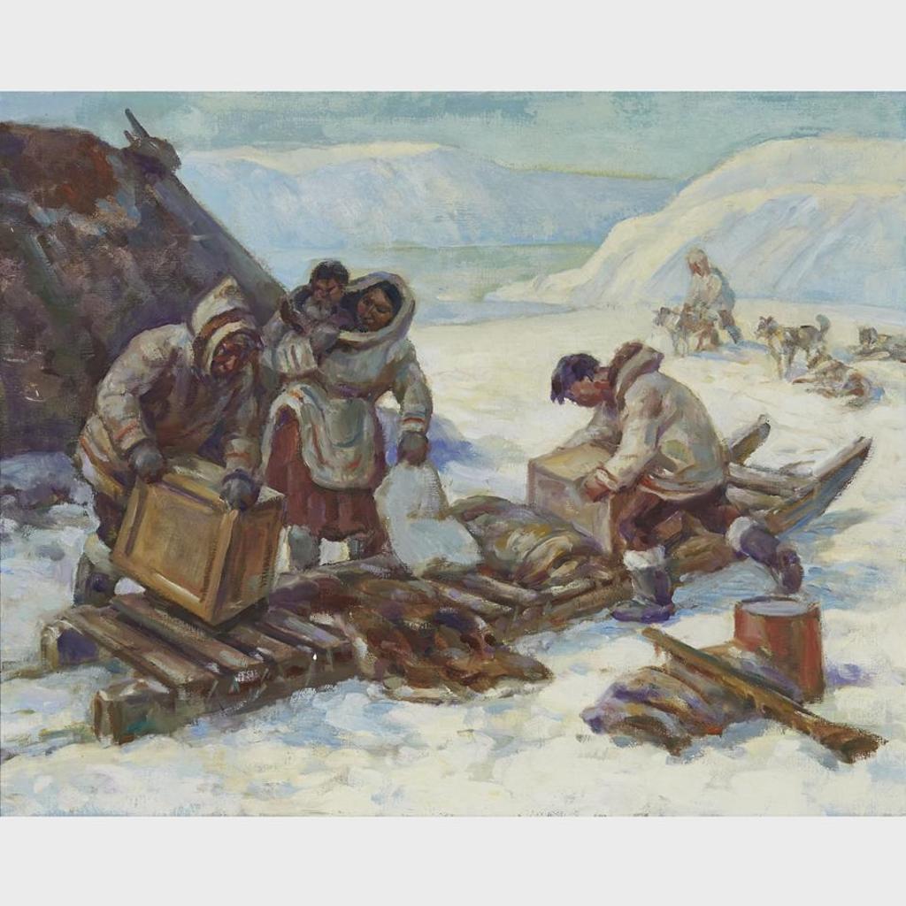 Adam Sherriff Scott (1887-1980) - Eskimo Encampment, Baffin Island