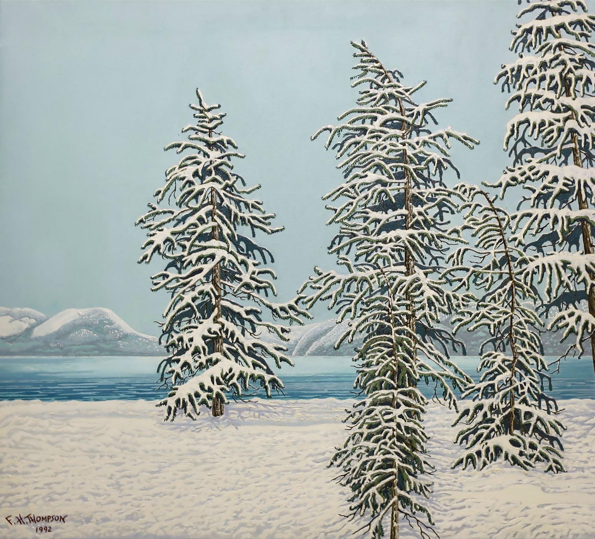 F. Harvey Thompson - Untitled (Snow Laden Trees)