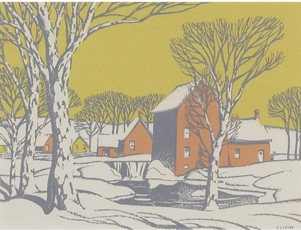 Alfred Joseph (A.J.) Casson (1898-1992) - Village In Winter