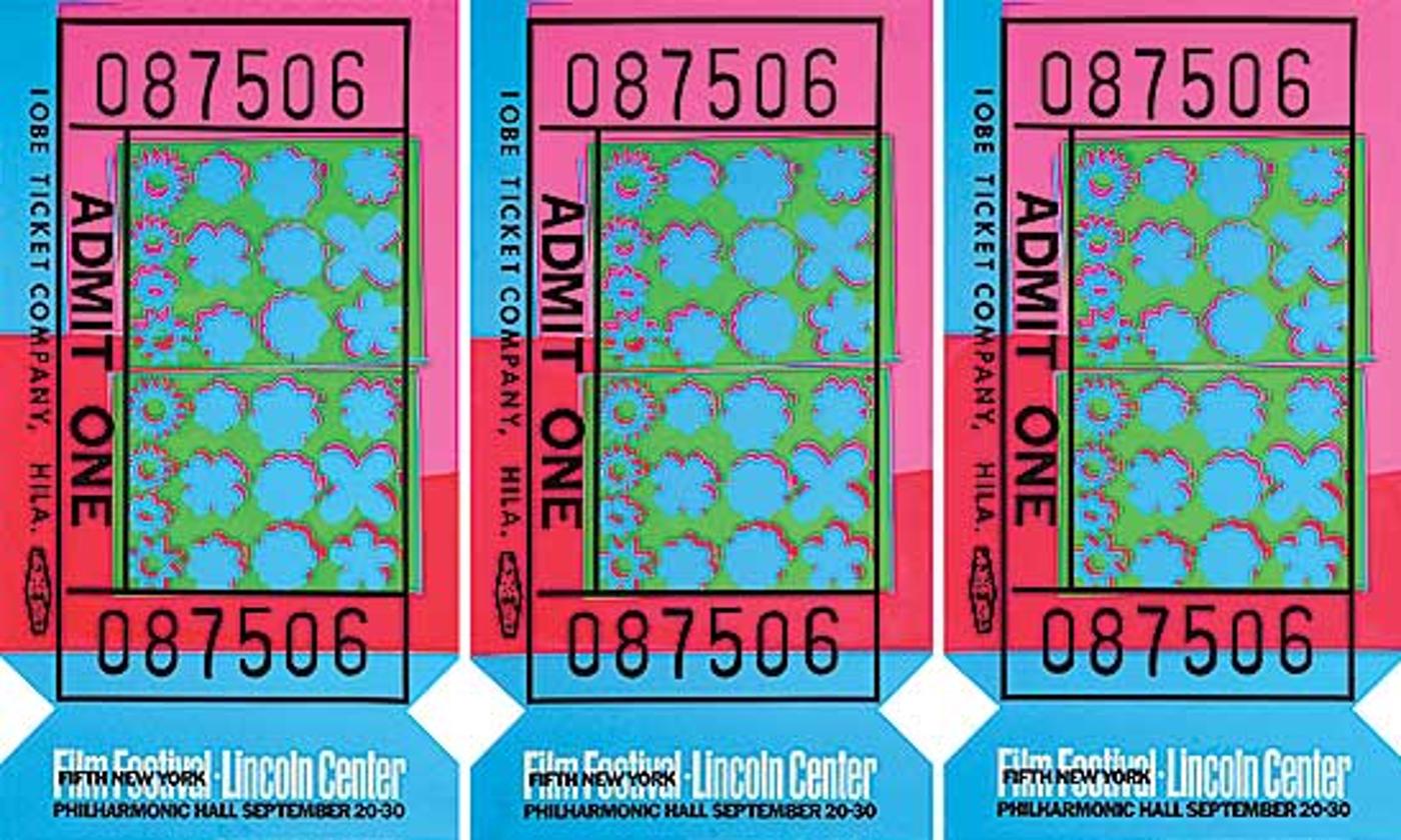 Andy Warhol (1928-1987) - Lincoln Center Ticket #90, #91 and #93/200