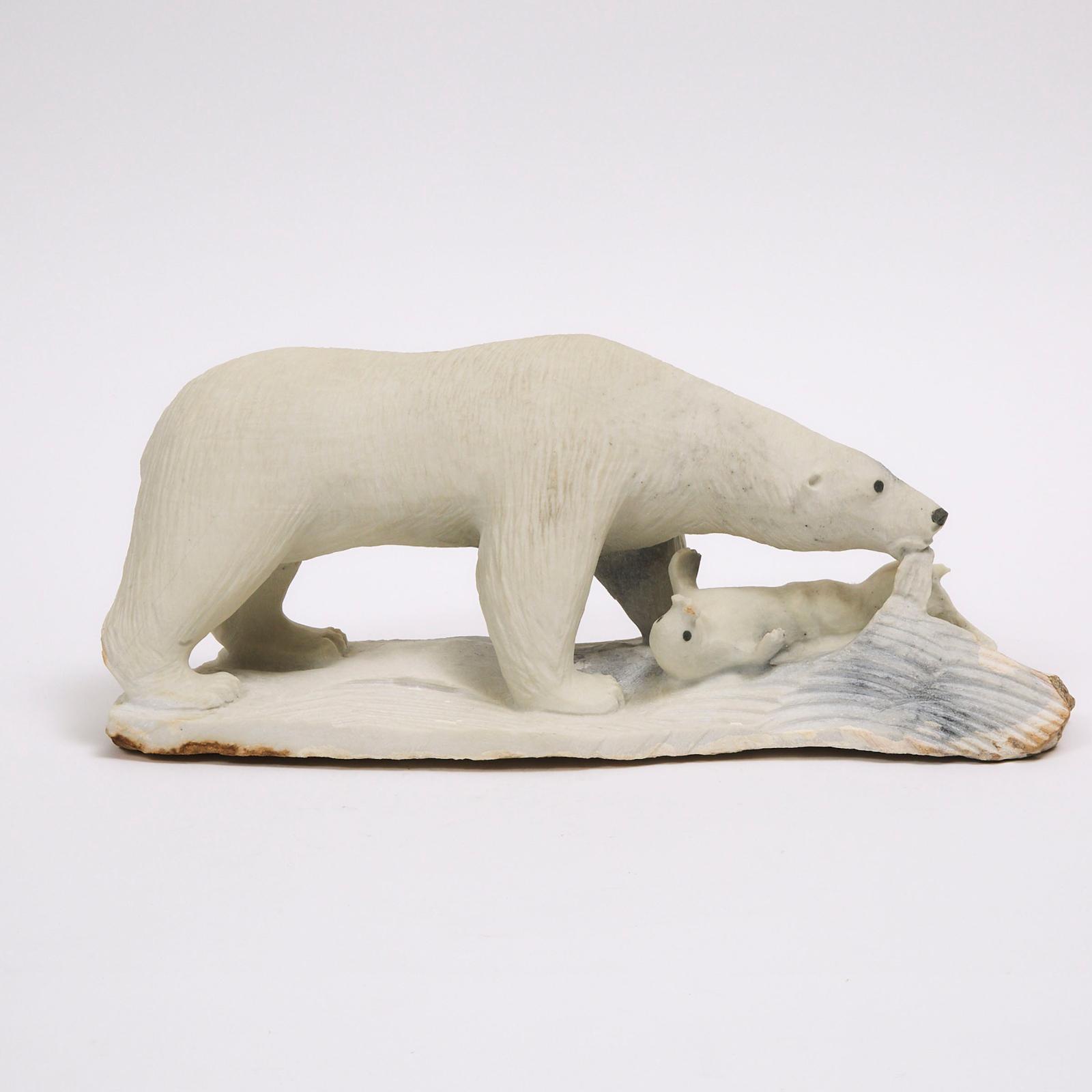 Simon Qamanirq (1953) - Polar Bear And Seal