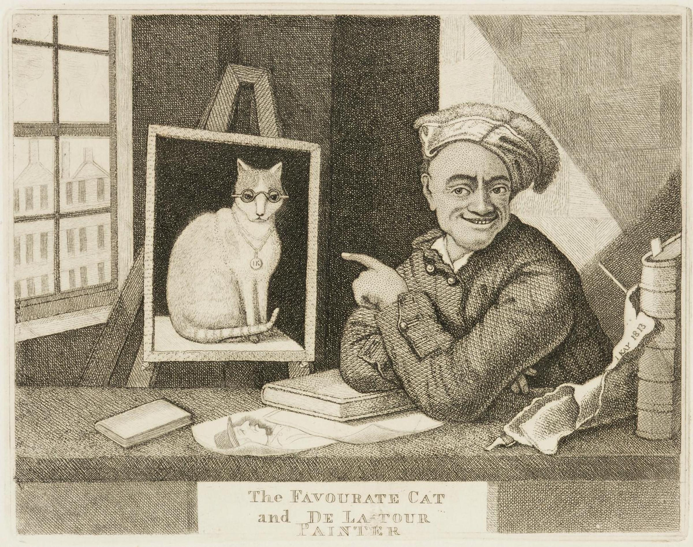 John Kay (1742-1826) - The Favourite Cat and De La-Tour Painter