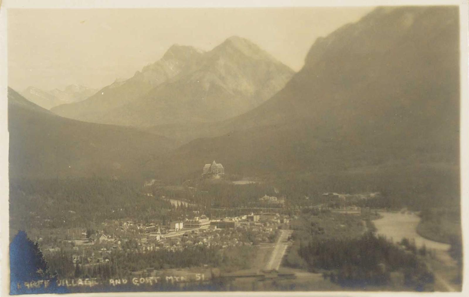Byron Harmon - Banff Village and Goat Mountain No.51