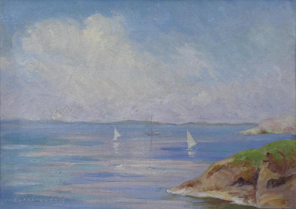 Clara Isabella Harris (1887-1975) - Sailboats Off The Coast