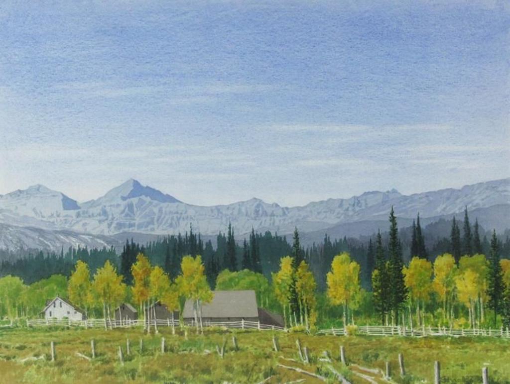 James Stanford (Stan) Perrott (1917-2001) - Foothills Farm & Kananaskis Range