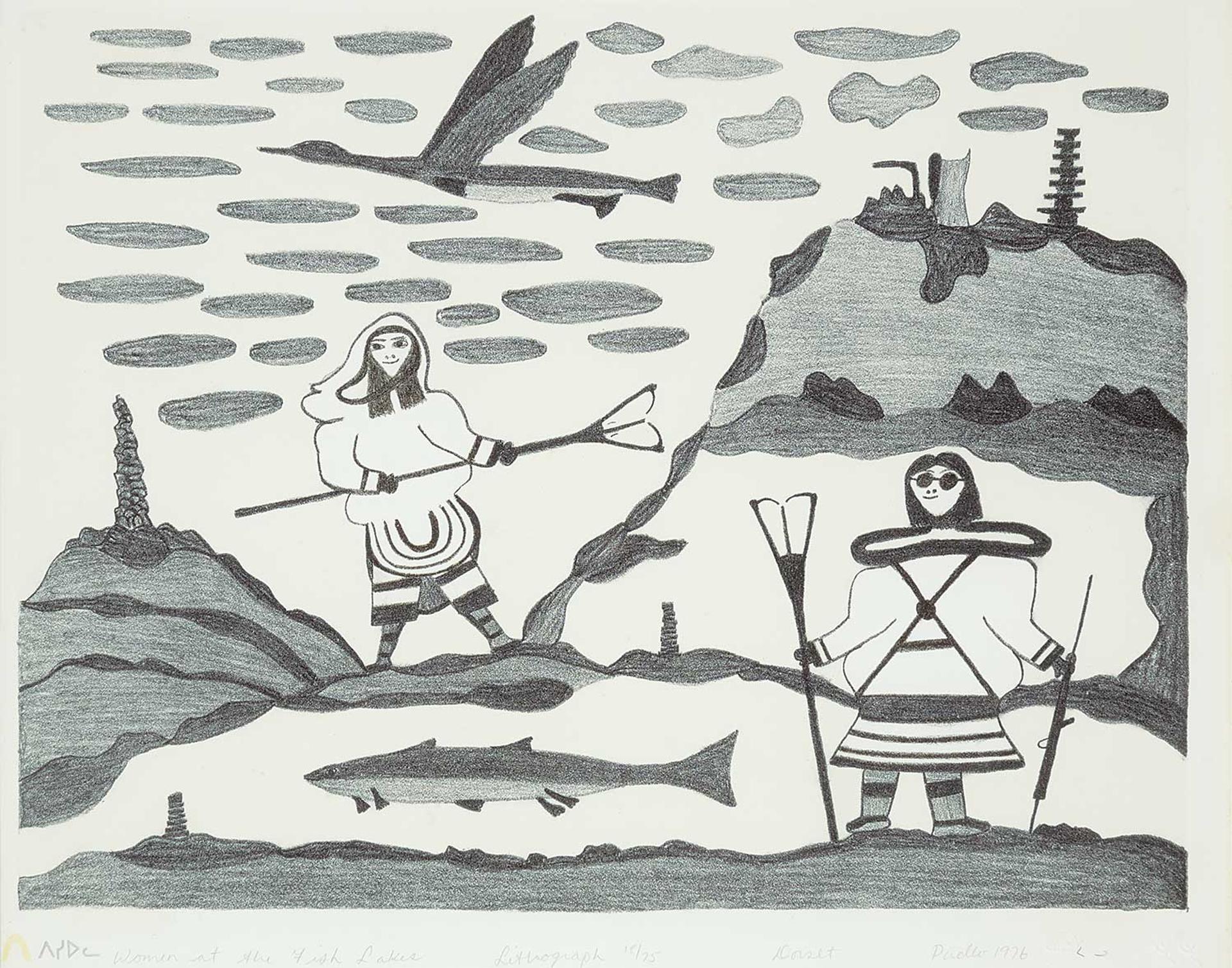 Pudlo Pudlat (1916-1992) - Women at the Fish Lakes #18/75