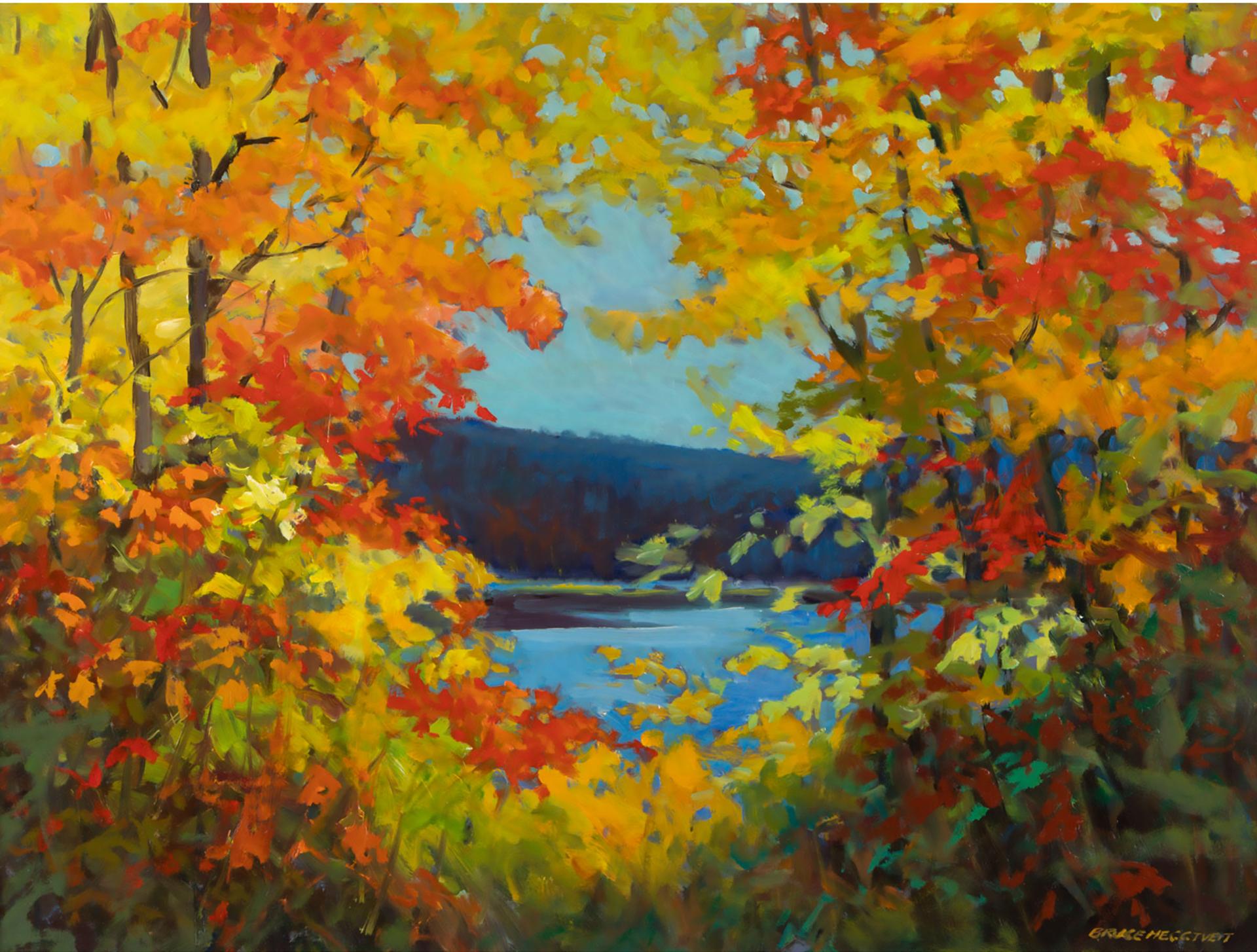 Bruce Allen Heggtveit (1917-2002) - Autumn Trail, Fortune Lake, Gatineau Park, Quebec