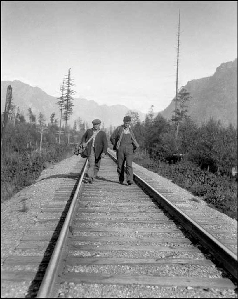 Karl Huber (1898-1985) - Travelers Series: Walking the Rails