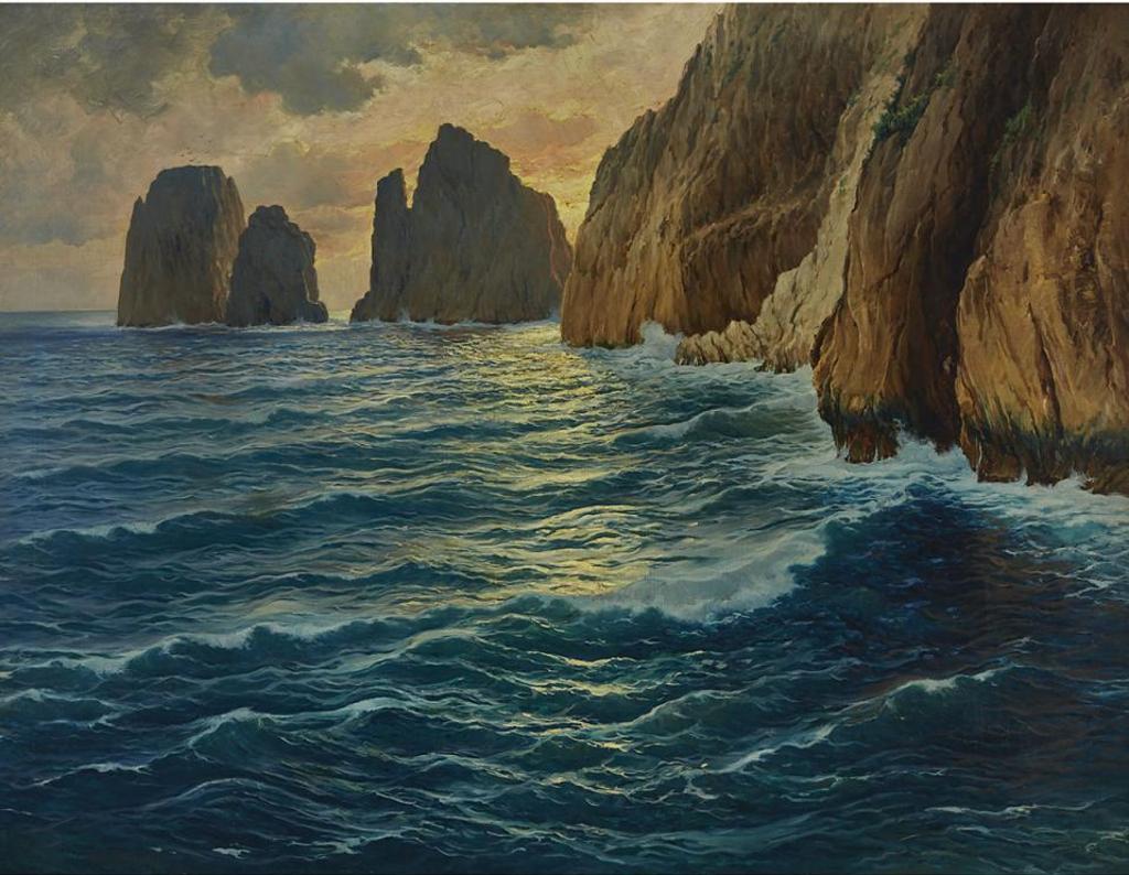 Michele Federico (1884-1966) - And The Sea Was Blue At Capri