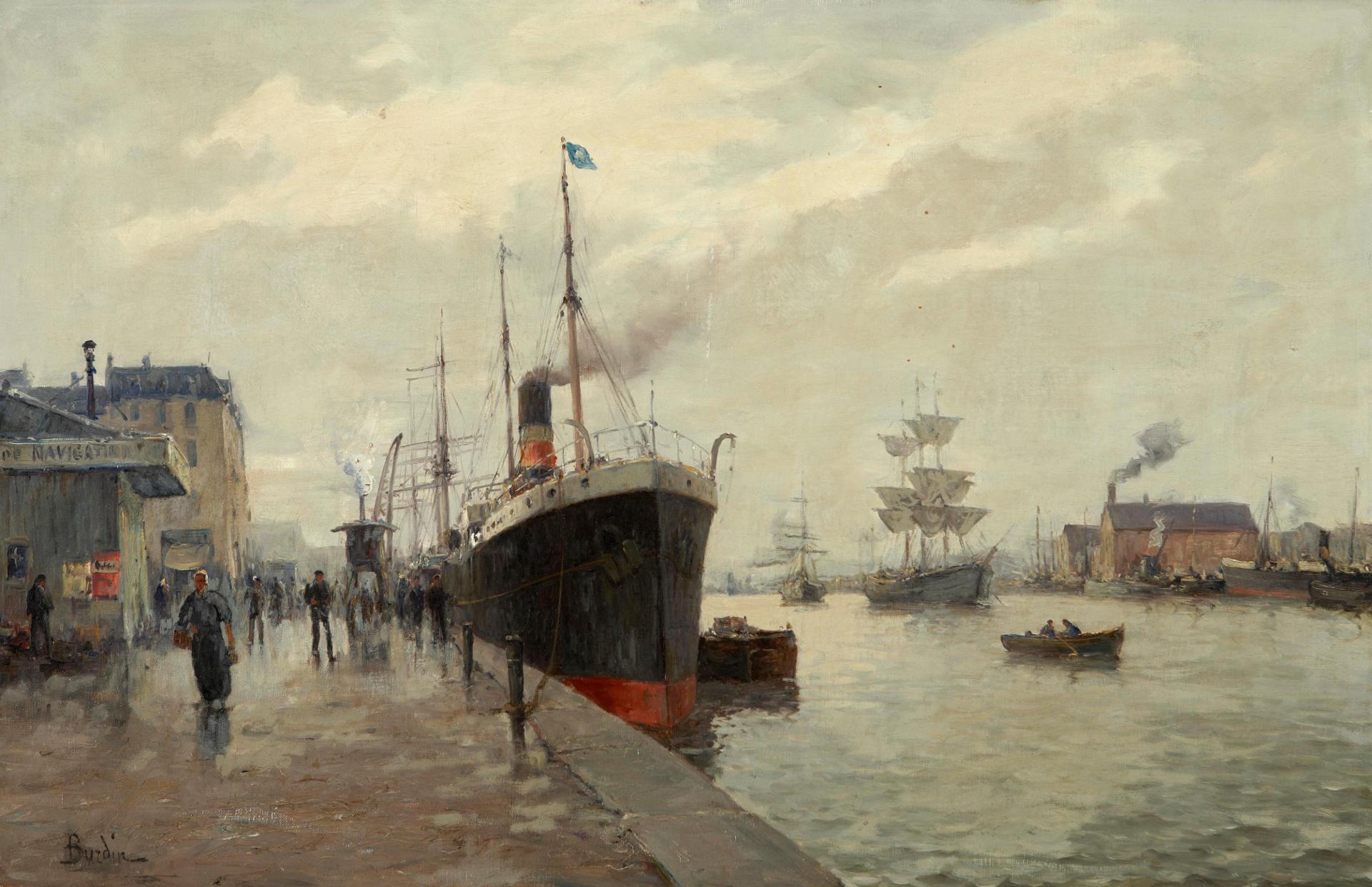 Amélie Burdin (1834) - A view along the docks