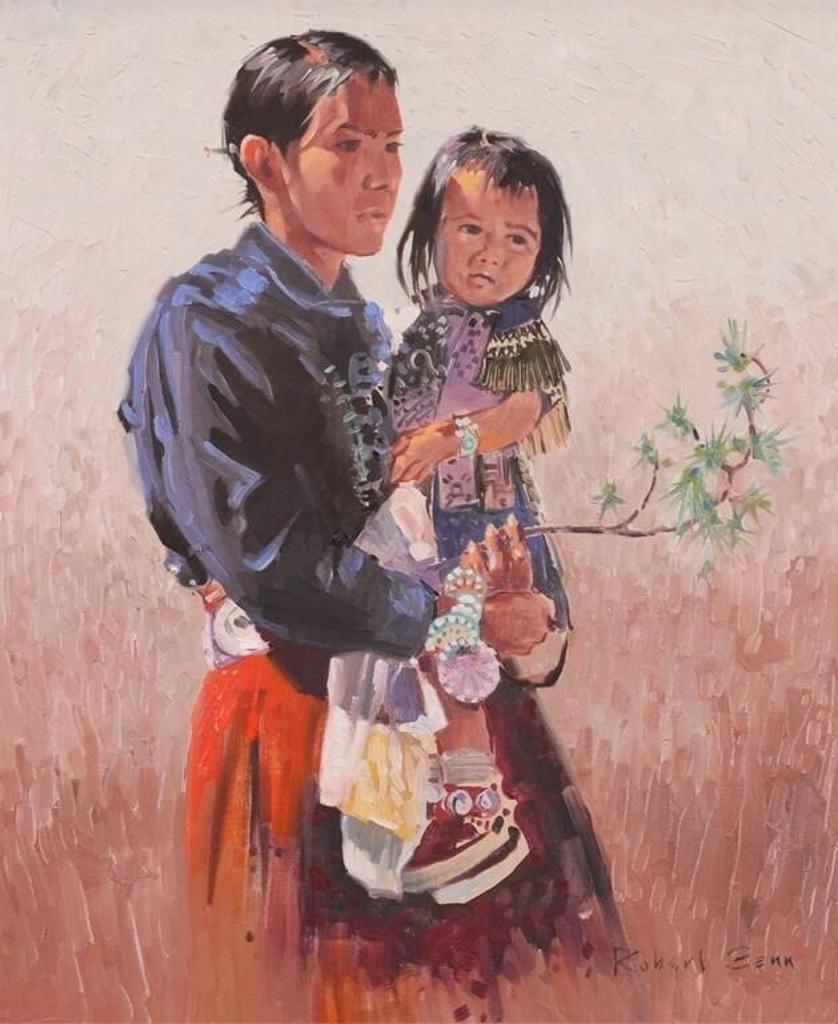Robert Douglas Genn (1936-2014) - Mother, Navajo Woman And Daughter, Mae Draper And Mia; 1971
