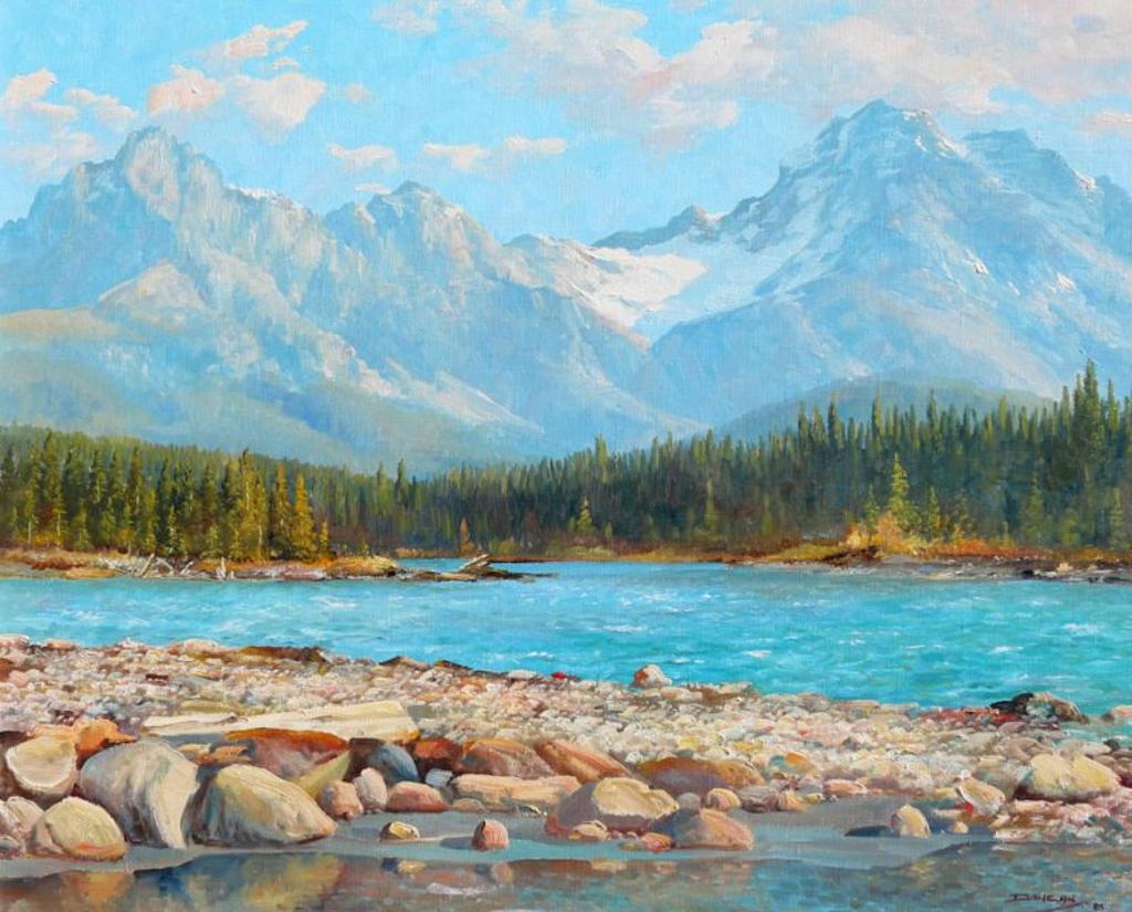Duncan Mackinnon Crockford (1922-1991) - The Athabasca River, Banff Jasper Highway, Alberta